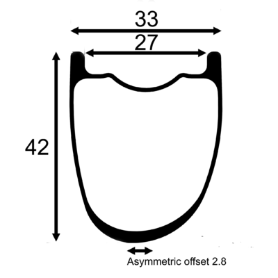 9th Wave Anath 650 carbon gravel wheel