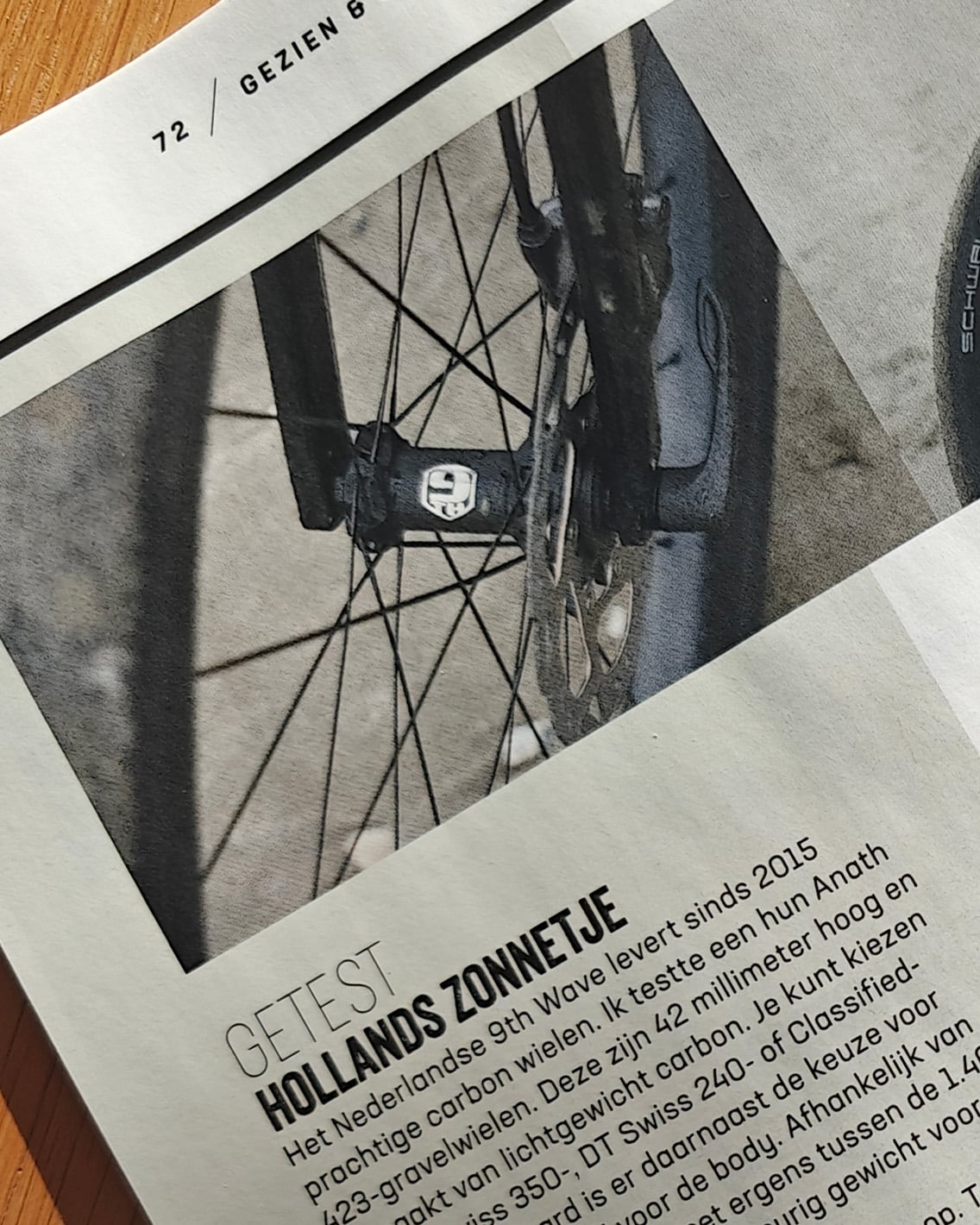 Fiets Magazine #2 2025 review of the 9th Wave Anath 423 gravel wheelset